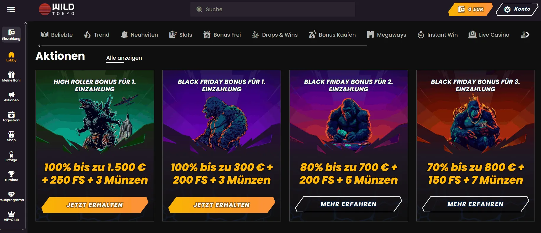 Wild Tokyo Online Casino Webseite Wild Tokyo Casino Startseite